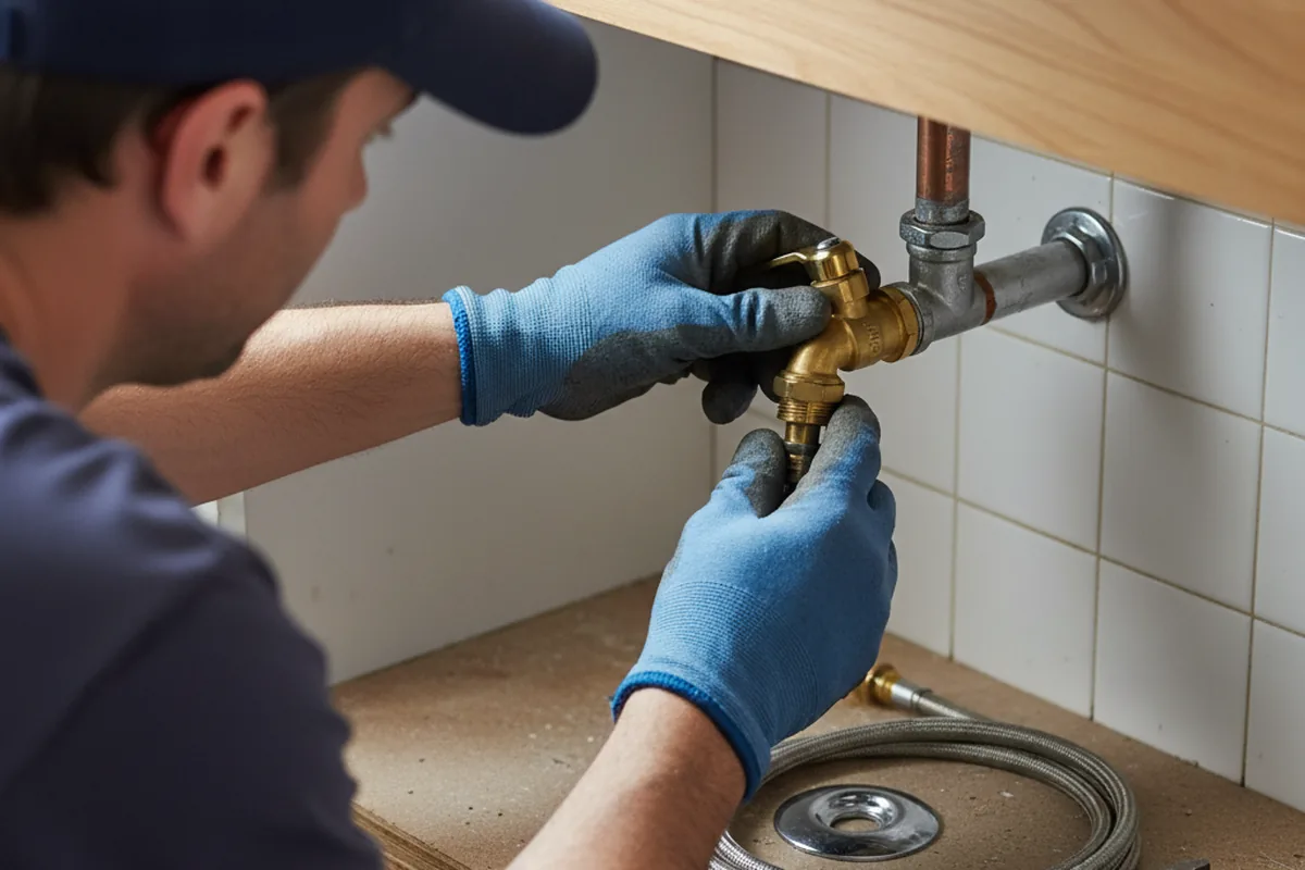 Shutoff valve and fitting work during Well Pump Repair in Bay Saint Louis